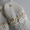 Hanging Cream Lace 'Tea Bag' Lavender bag