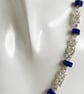 Sterling Silver Lapis Lazuli Byzantine Chainmaille Necklace - Image 5