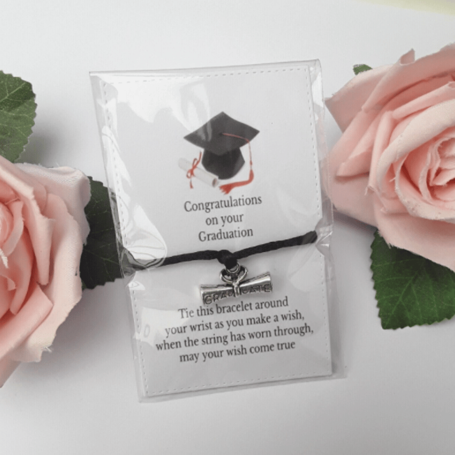 Graduation Gift, Personalised Graduation Gift, Graduation Wish Bracelet