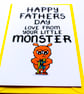 Funny Fathers Day Card For Daddy From Daughter, Son, Little Monster - Image 8