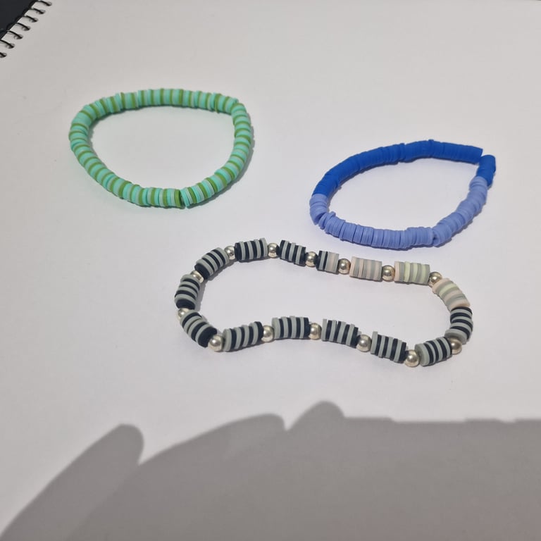 Clay bead bracelet