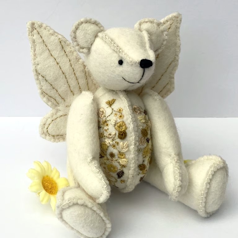 Fairy teddy bear, artist designed fairy bear by Bearlescent 