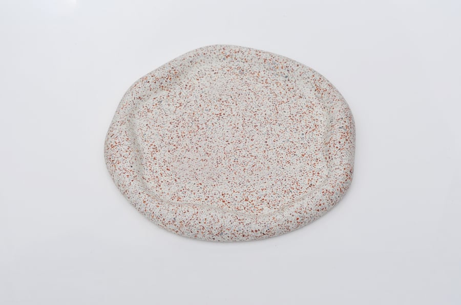 Concrete Terrazzo Tray Irregular Concrete Plate Handmade Cloud Tray Beton Candle