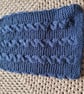 Hand knitted dog coat  in denim blue  - Image 3