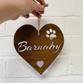 Memorial Personalised Large Love Heart - Rustic Rusted Garden Sign