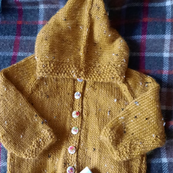 Saffron Handknitted Baby Hoody