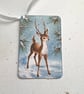 GIFT TAGS , Christmas, Winter ( set of 3) Vintage-style  ' Little Prince'. Deer. - Image 2