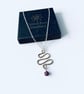Amethyst Squiggle Necklace - Image 2