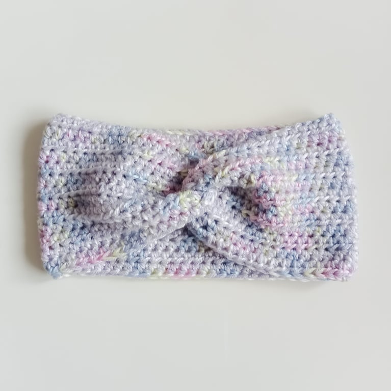 CROCHET Ladies Pale Blue Ombre Headband