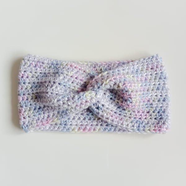 CROCHET Pale Blue Ombre Headband