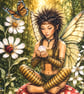 Birthday Card Destiny Fairy - Crystal Ball Fairy on Toadstool - A5 Greeting Card - Image 3
