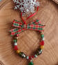 Beaded Ring Christmas Decoration with Christmas Tree