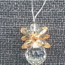 Handmade Crystal Suncatcher Angel Christmas Decoration Gift - Champagne