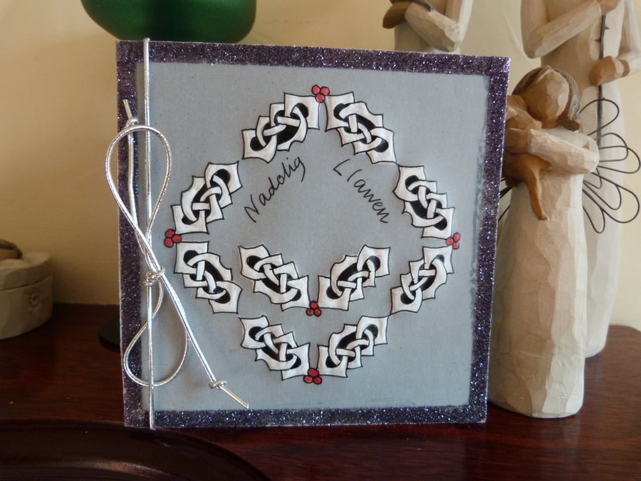 Welsh Celtic Wreath Christmas Card