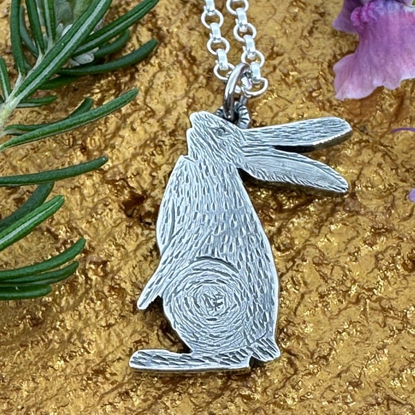 Moon Gazing Hare Pendant