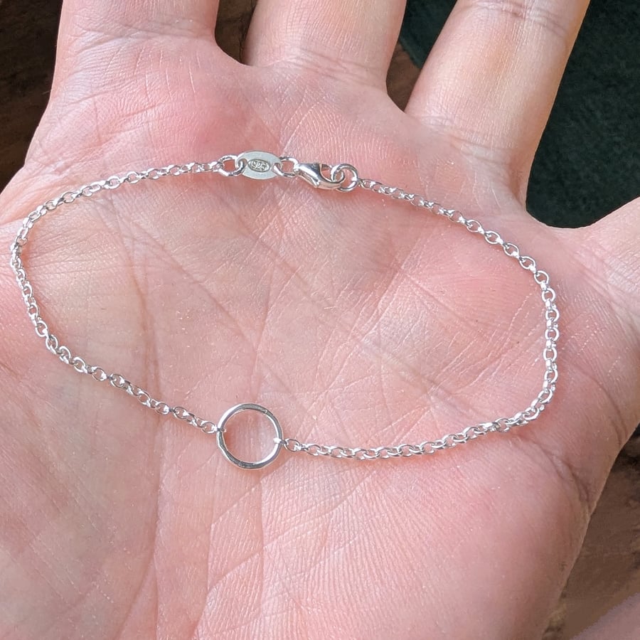HOOP ANKLET SILVER Recycled Sterling Silver Anklet