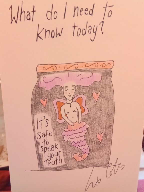 Small Prophets inspired original drawing "It's safe to speak your truth"