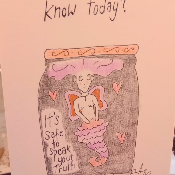 Small Prophets inspired original drawing "It's safe to speak your truth"