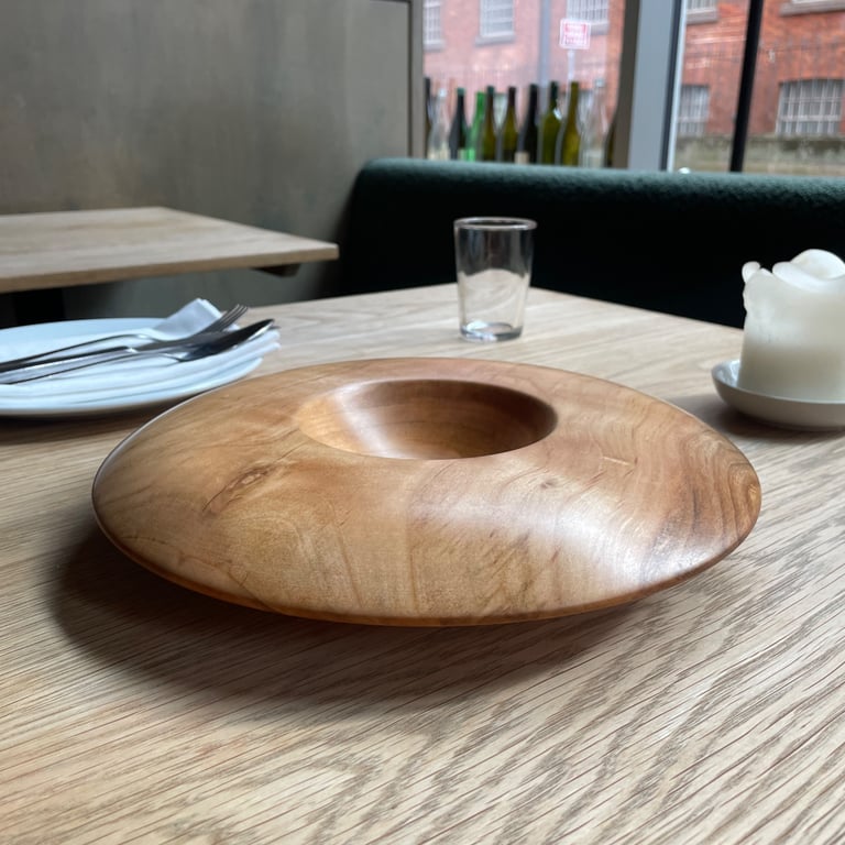 Wide rimmed American Cherry centrepiece bowl 