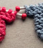 You and Me Handmade Love Card with 2 tiny knitted jumpers Size 6" x 4" Valentine - Image 4