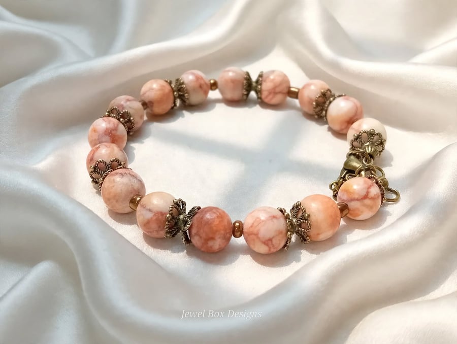 Red Spider Web Jasper Bracelet