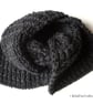 Chunky scarf for men - Guys winter knitwear - Black knitted scarf - Image 3