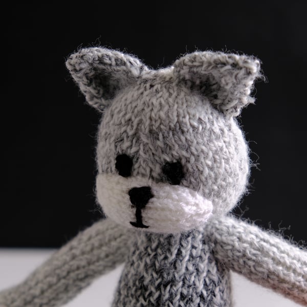 Hand Knitted Soft Bodied Cat