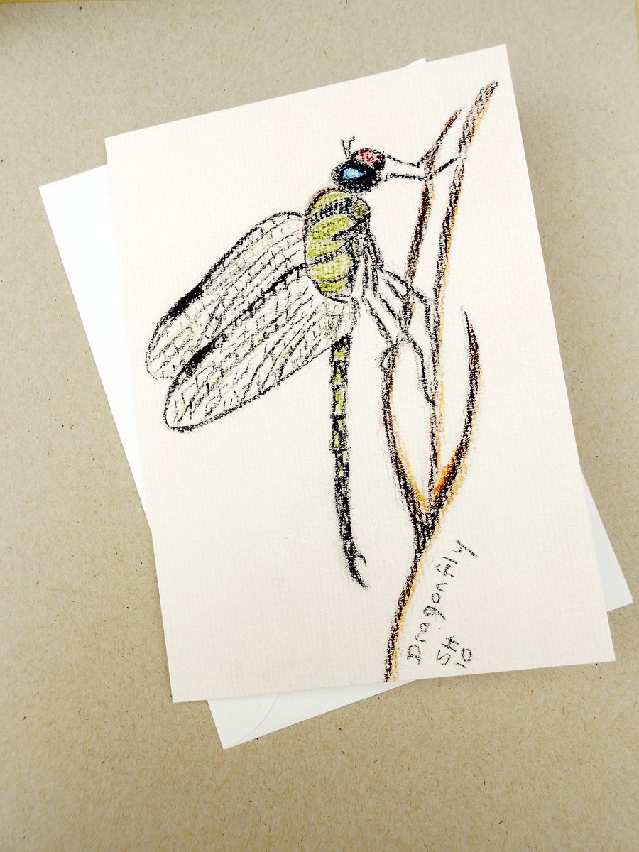 Dragonfly Pastel Card