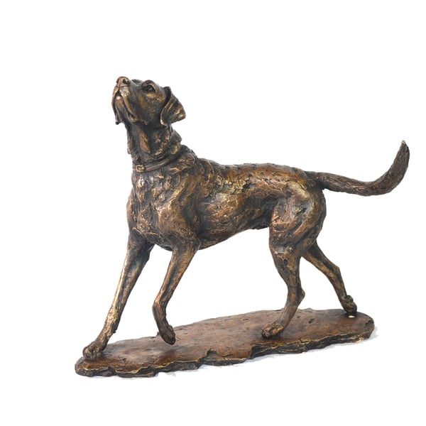 Foundry Bronze Playing Labrador Dog Statue Large Bronze Metal Sculpture