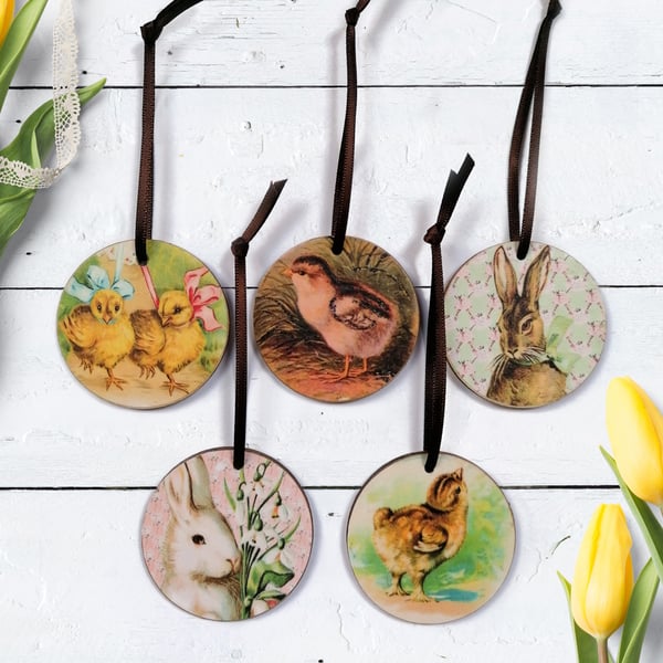 Easter Hanging Decorations Set of 5