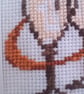 Wedding Cross Stitch Card, Hand Embroidered Anniversary Card, Champagne Glasses  - Image 5