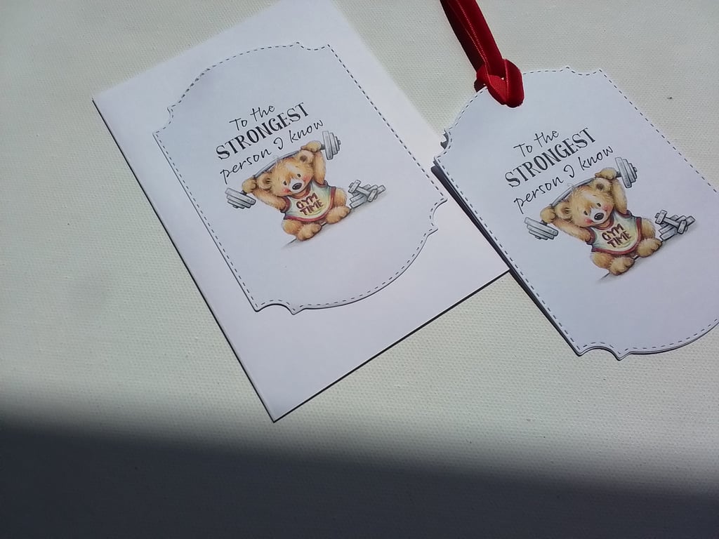 Blank card and gift tag set. Any occasion card. Ref 127