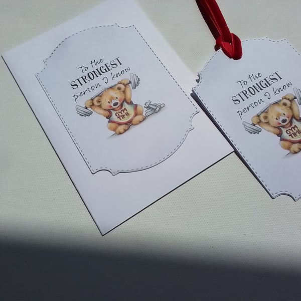 Blank card and gift tag set. Any occasion card. Ref 127