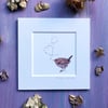 'Wren Love' 5" x 5" Mounted Print