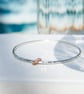 Silver Bangle With Gold Rings - Image 2