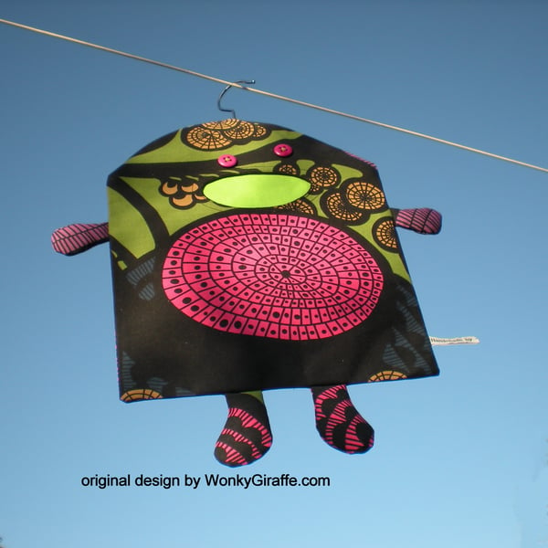 Bubbles Alien Monster PegBag from WonkyGiraffe