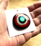 Large fused glass cabachon for jewellery making 