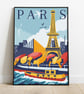 Paris travel print, Paris retro city print, France travel poster - Image 2