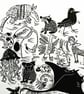 Animal A-Z Alphabet - lino cut  - Image 6