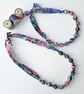 Black Blue Purple Pink & Green Liberty Print Fabric Necklace -Tresco Print E - Image 3