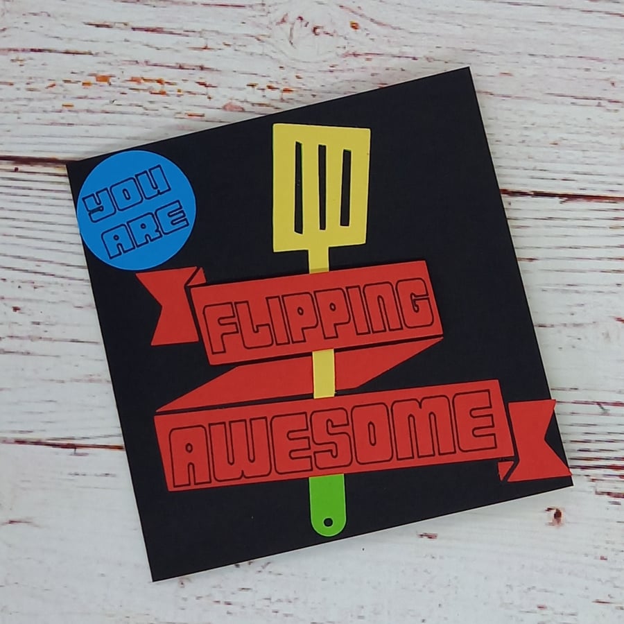 Thank-you Card, Flipping Awesome Card, Funny Thank-you Card