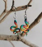 Rainbow Dangly Snake Earrings - Image 3