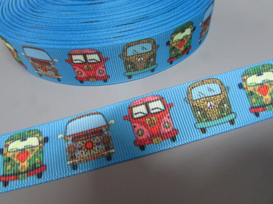 Campervan Grosgrain Ribbon x 1 metre