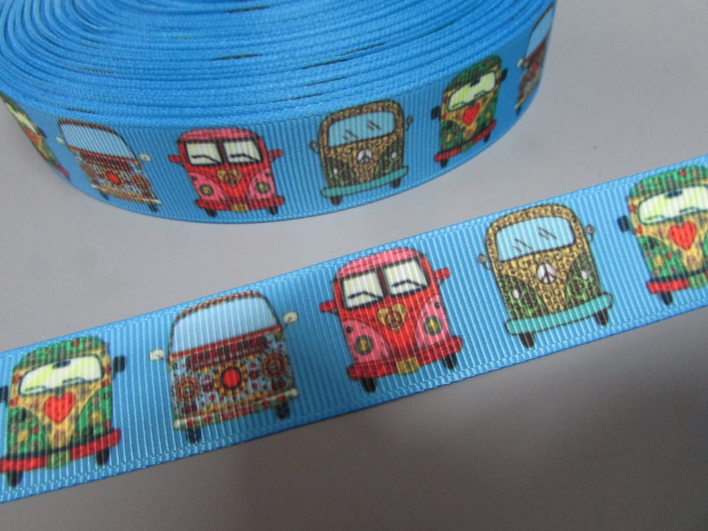 Campervan Grosgrain Ribbon x 1 metre