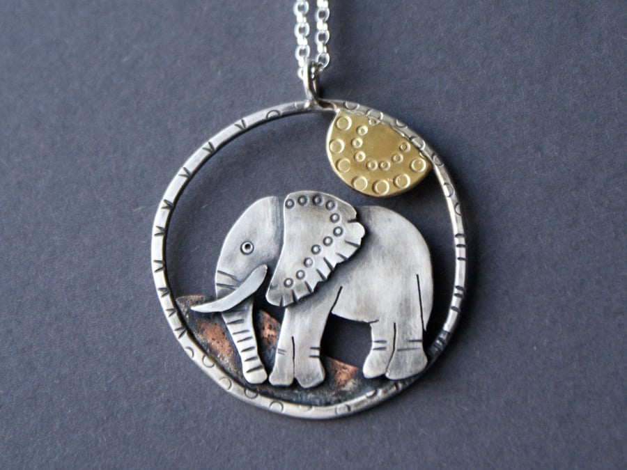 Sun worship pendant - elephant