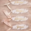 Acrylic Painted-Effect Place Name Bookmark with Gold Lettering & Ribbon