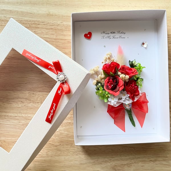 3D Flower Birthday Card: Handmade Bouquet Card, Personalized C047