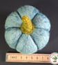 Set 3 Orange and Blue Pumpkins. Needle Felted with Wool Fibres.  - Image 5