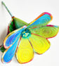 Flower Blue Textile Art Flower - Image 4