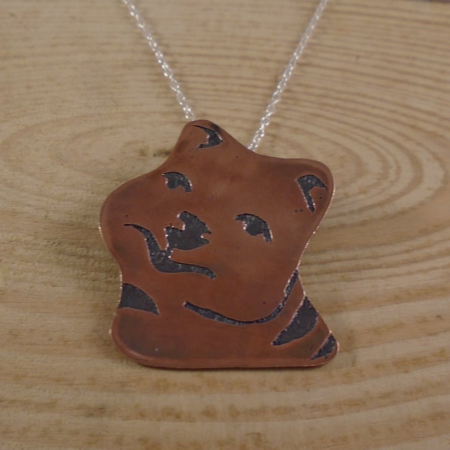 Copper and Sterling Silver Quokka Necklace
